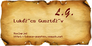 Lukács Gusztáv névjegykártya